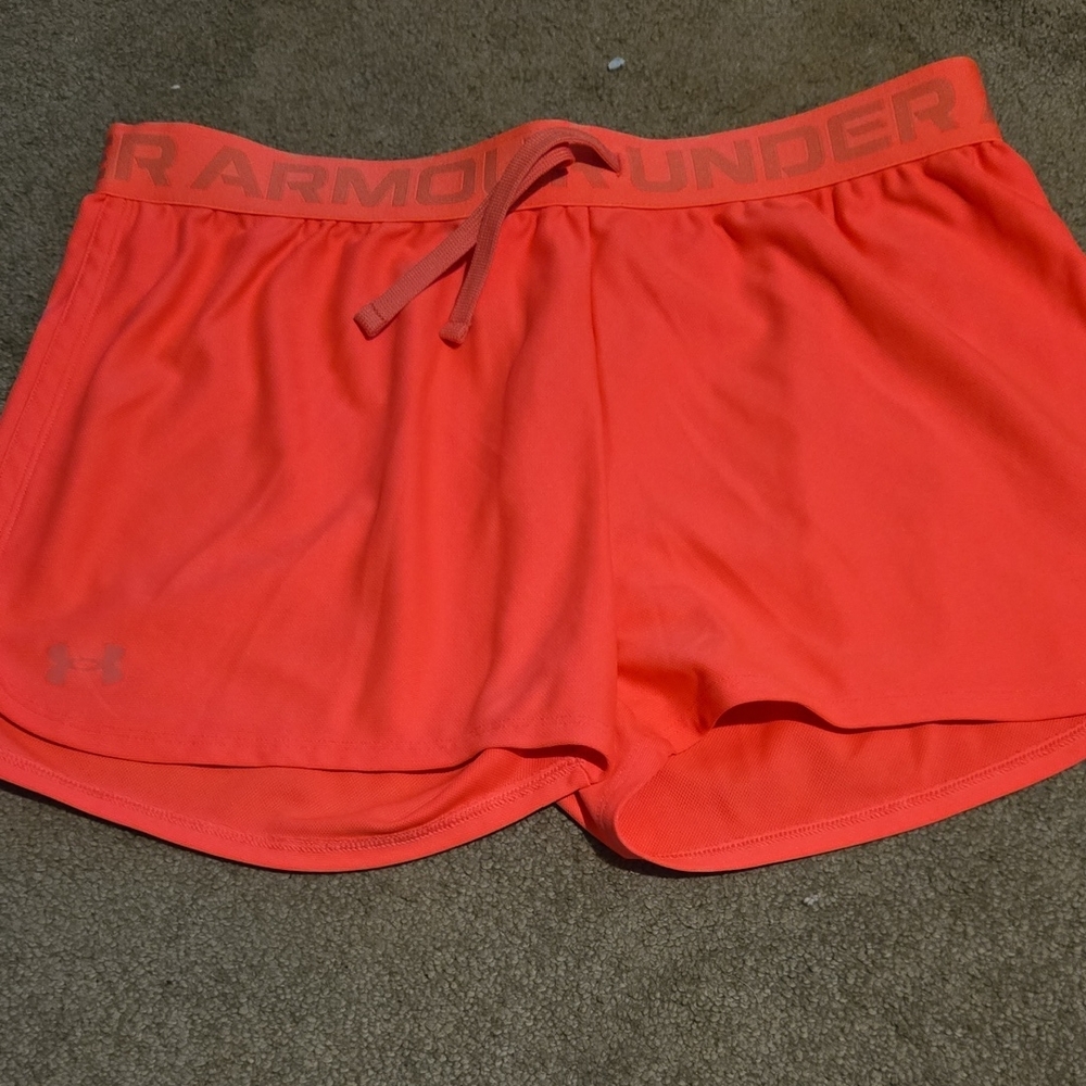 Under Armour Red Athletic Shorts Lightweight Breathable